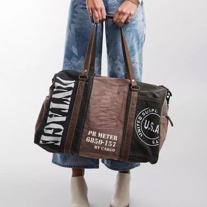 Myra Vintage “USA” Print Traveller Bag S-1001